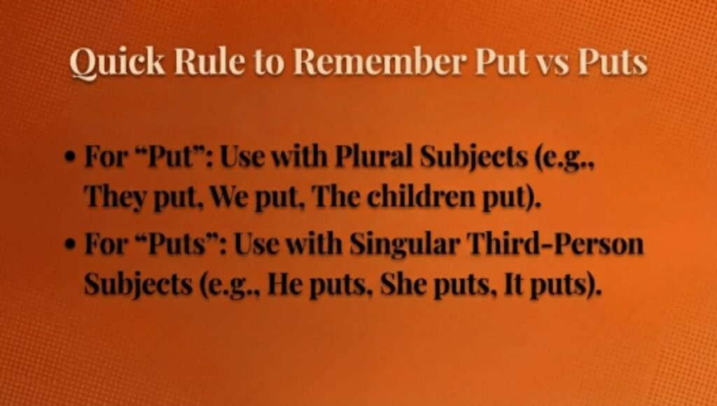Quick Rule to Remember Put vs Puts