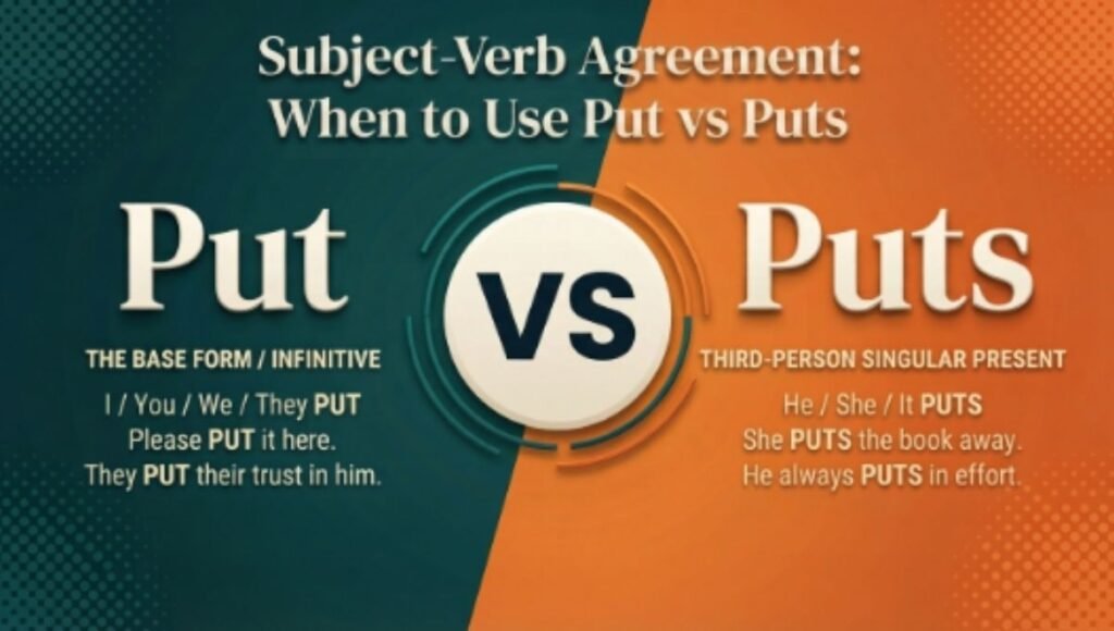 Subject-Verb Agreement: When to Use Put vs Puts