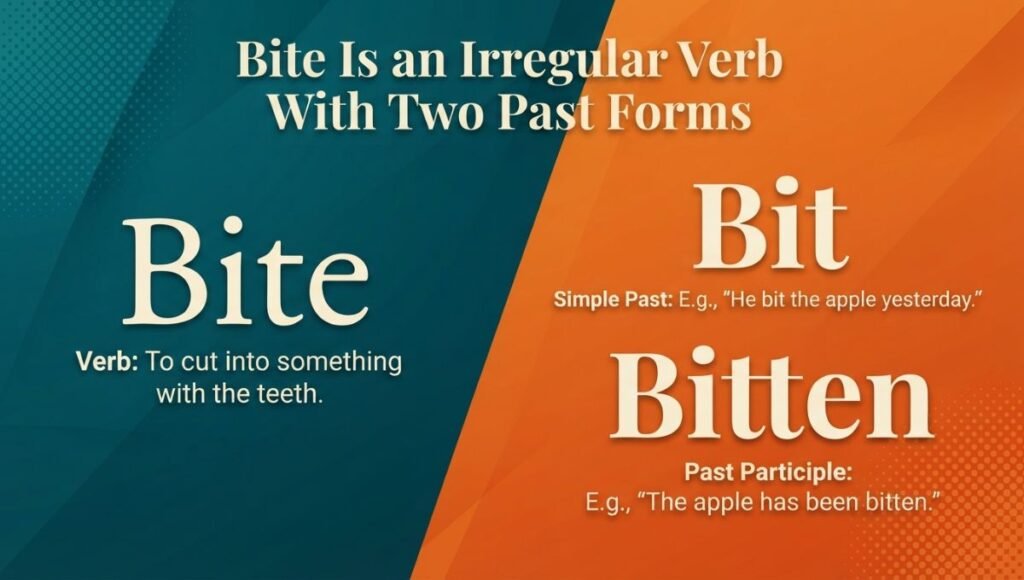 Bite Is an Irregular Verb With Two Past Forms