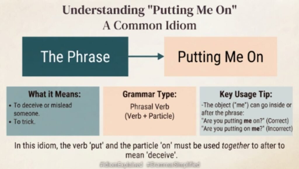 Breaking Down the Grammar: "Put" Plus "On" Plus "Me"