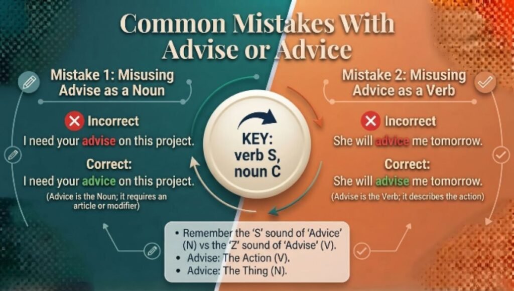 Common Mistakes With Advise or Advice