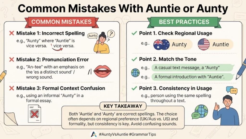 Common Mistakes With Auntie or Aunty