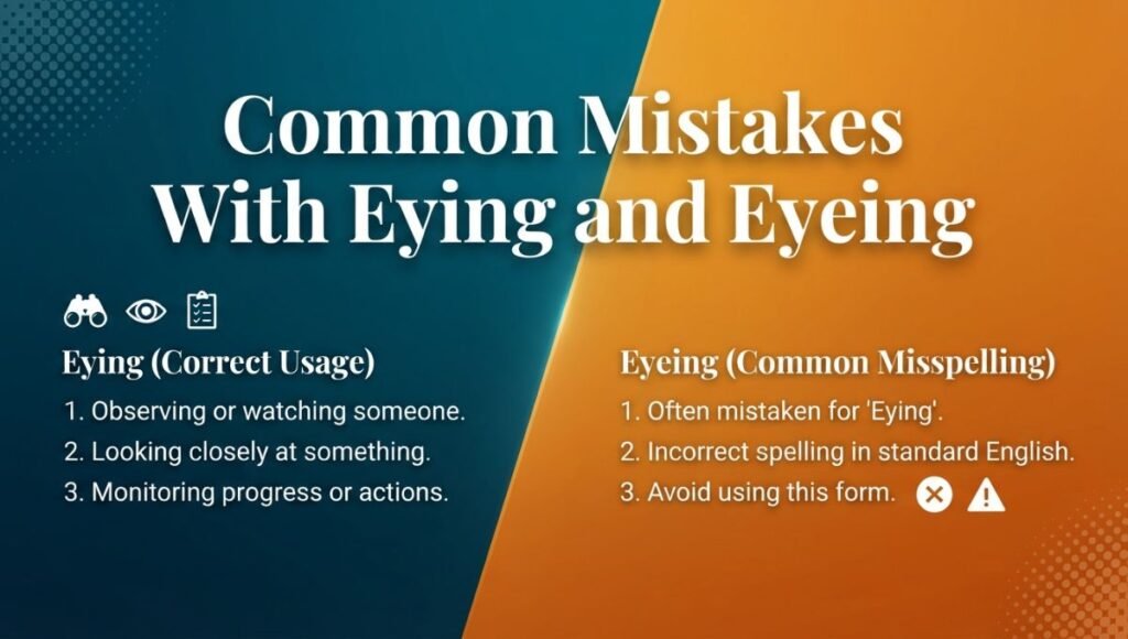Common Mistakes With Eying and Eyeing
