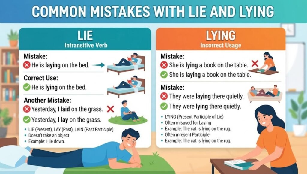 Common Mistakes With Lie and Lying