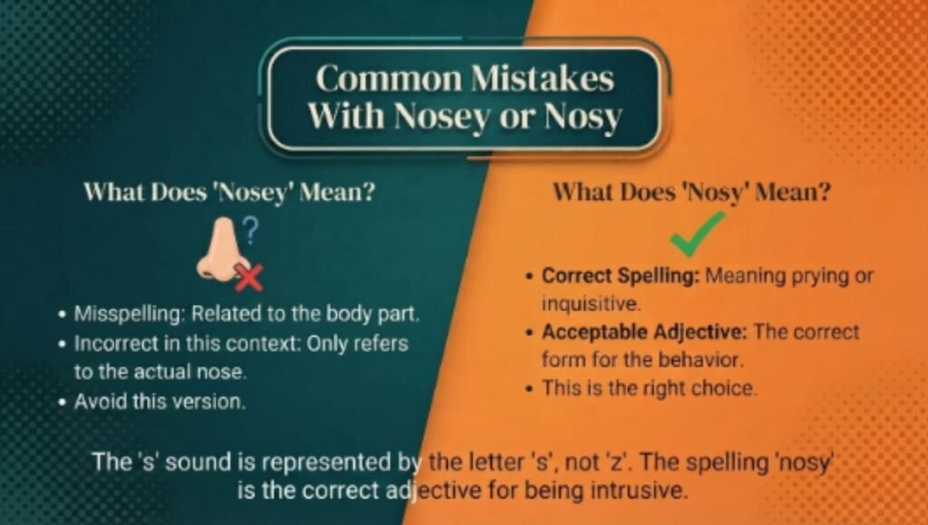 Common Mistakes With Nosey or Nosy