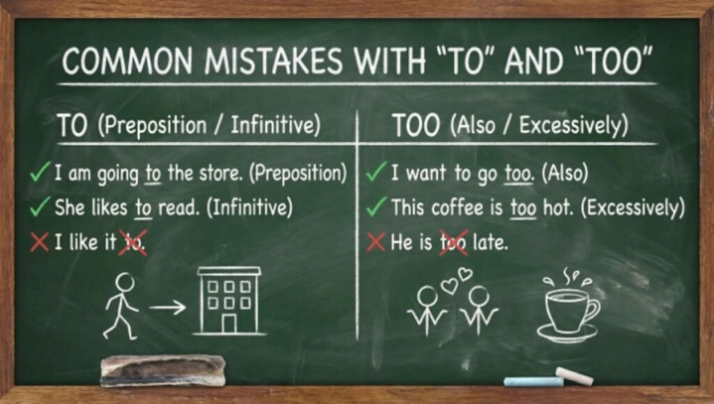 Common Mistakes With "To" and "Too"
