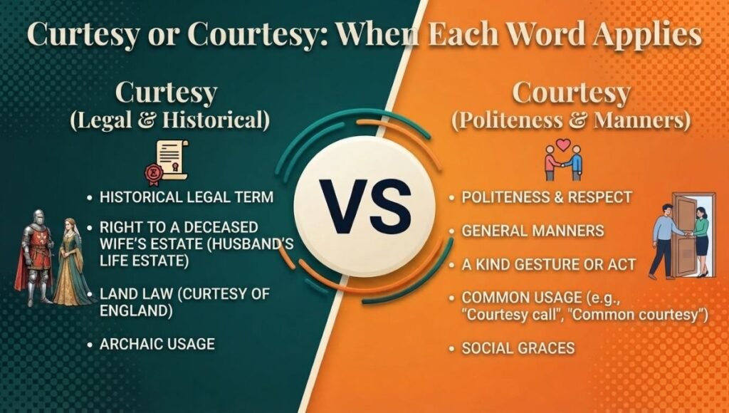 Curtesy or Courtesy: When Each Word Applies