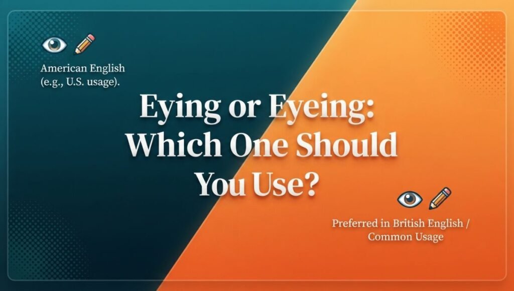 Eying or Eyeing: Which One Should You Use?