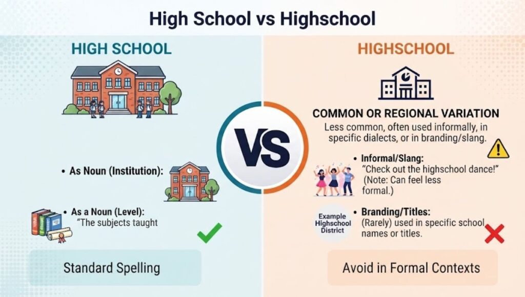High School vs Highschool: When Each Is Used