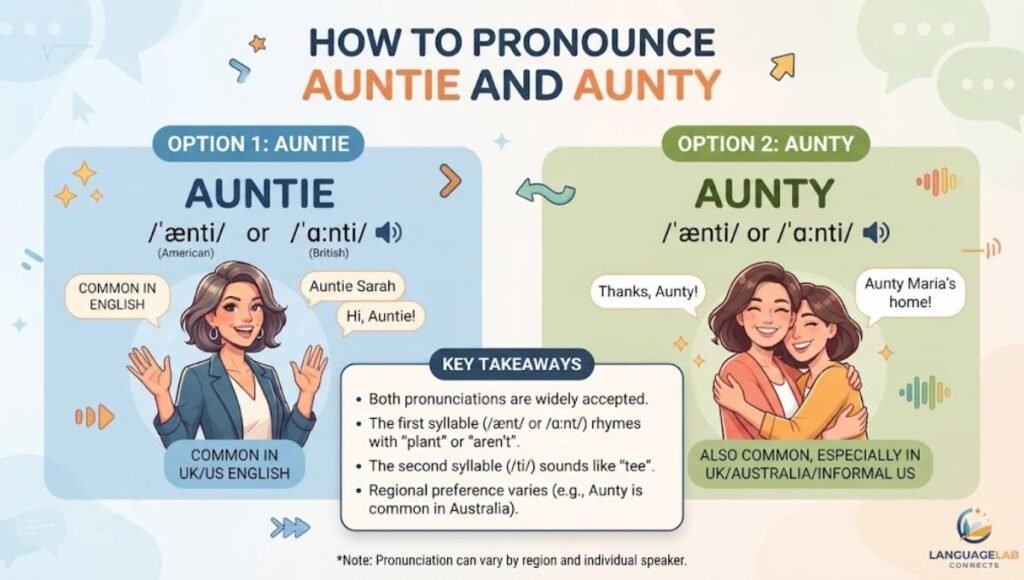 How to Pronounce Auntie and Aunty