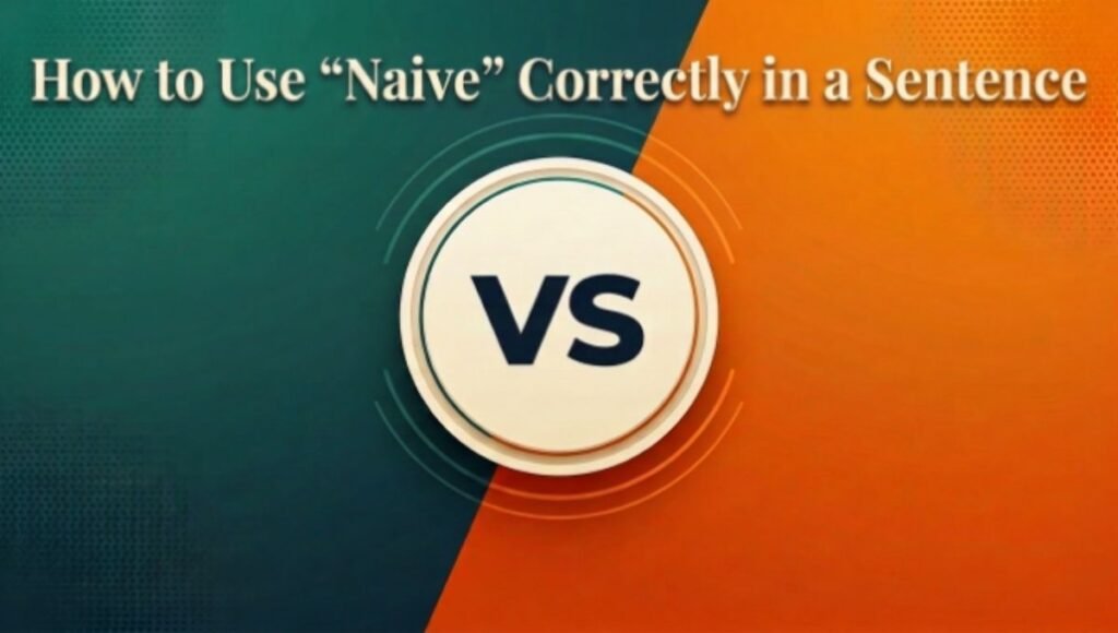 How to Use "Naive" Correctly in a Sentence