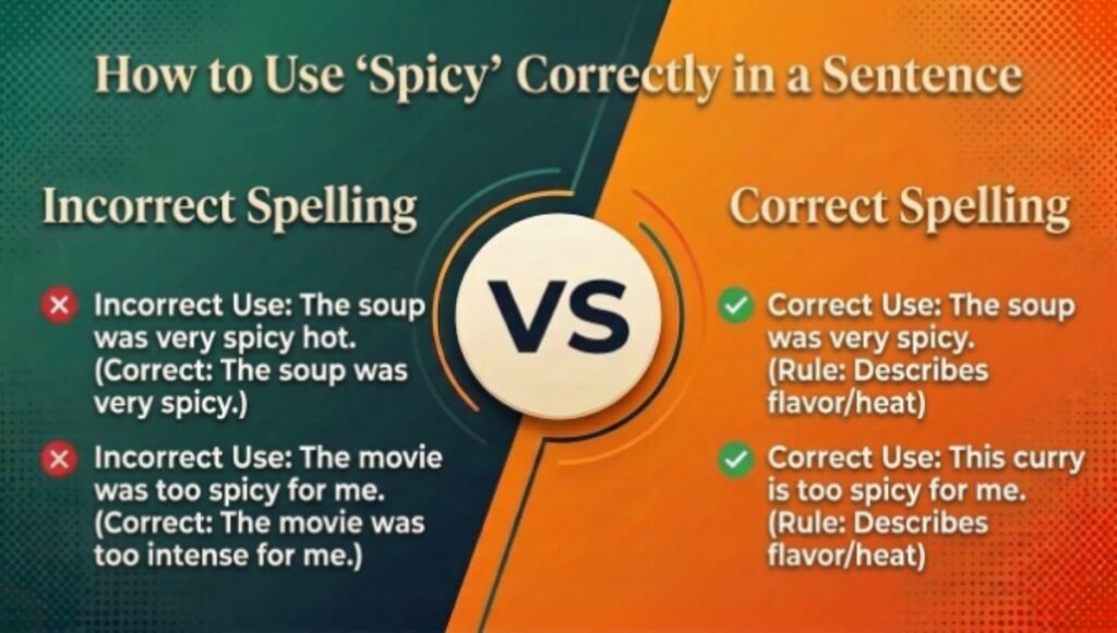 How to Use "Spicy" Correctly in a Sentence