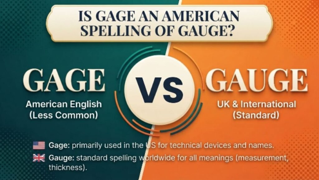 Is Gage an American Spelling of Gauge?