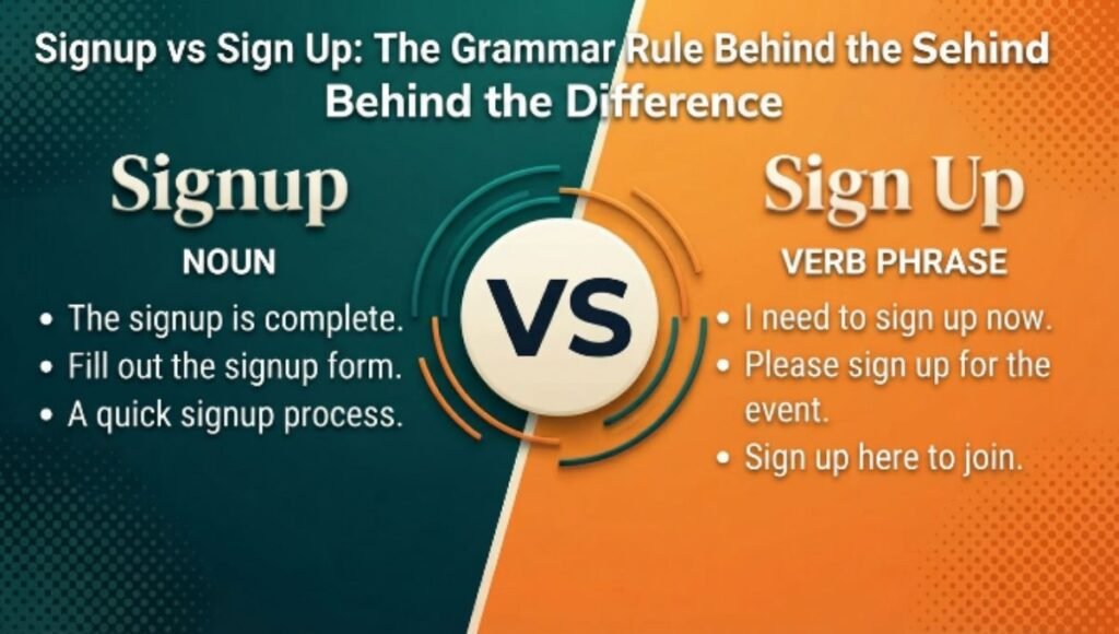 Signup vs Sign Up: The Grammar Rule Behind the Difference