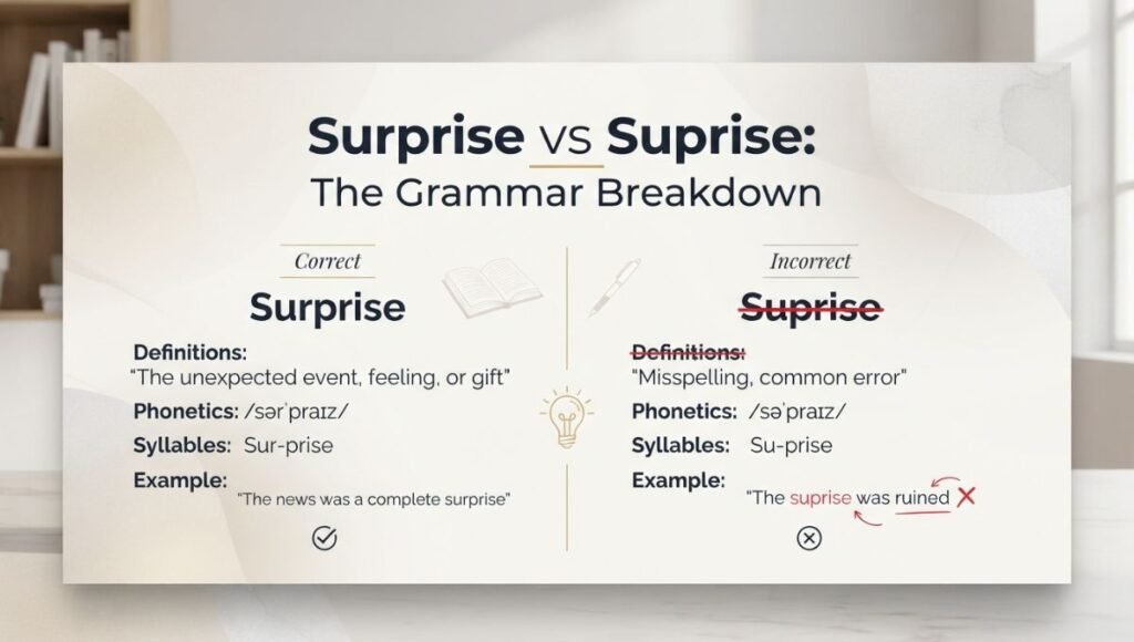 Surprise vs Suprise: The Grammar Breakdown