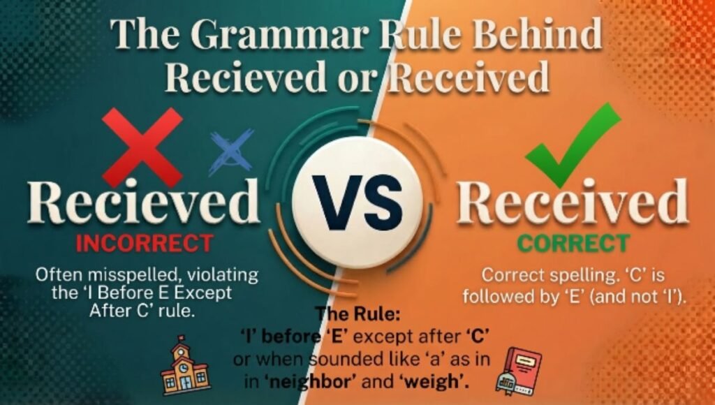 The Grammar Rule Behind Recieved or Received