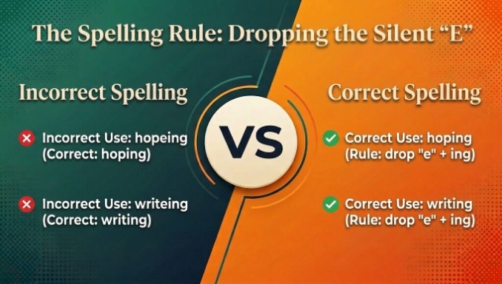 The Spelling Rule: Dropping the Silent "E"