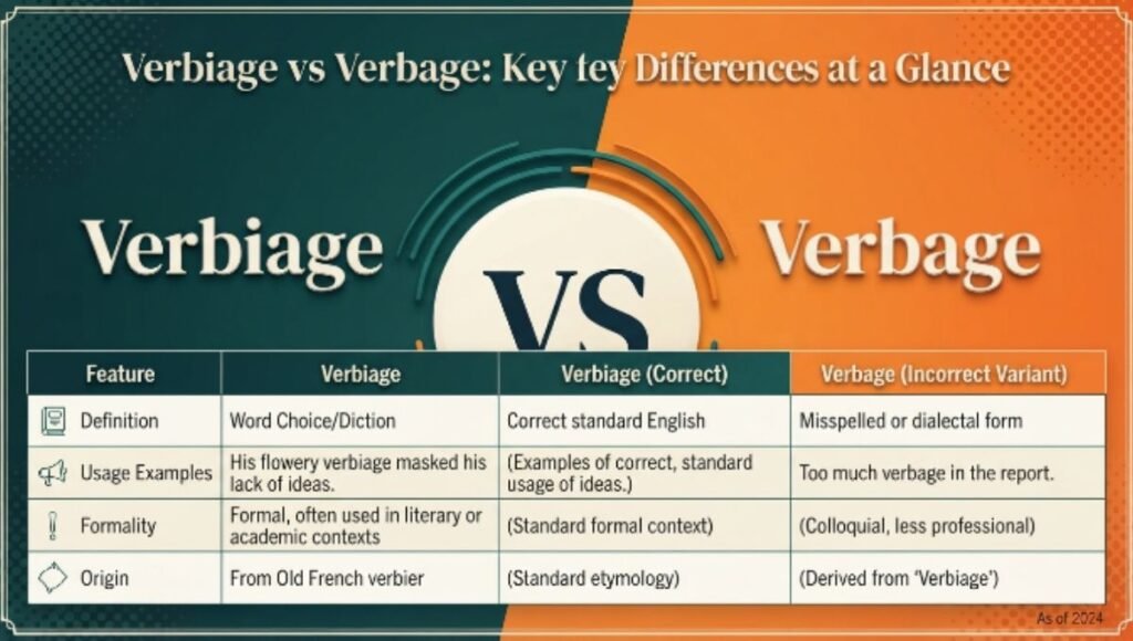 Verbiage vs Verbage: Key Differences at a Glance