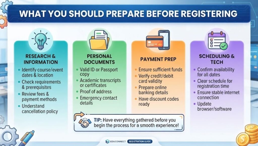 What You Should Prepare Before Registering