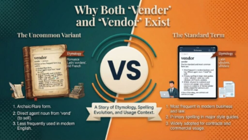 Why Both "Vender" and "Vendor" Exist