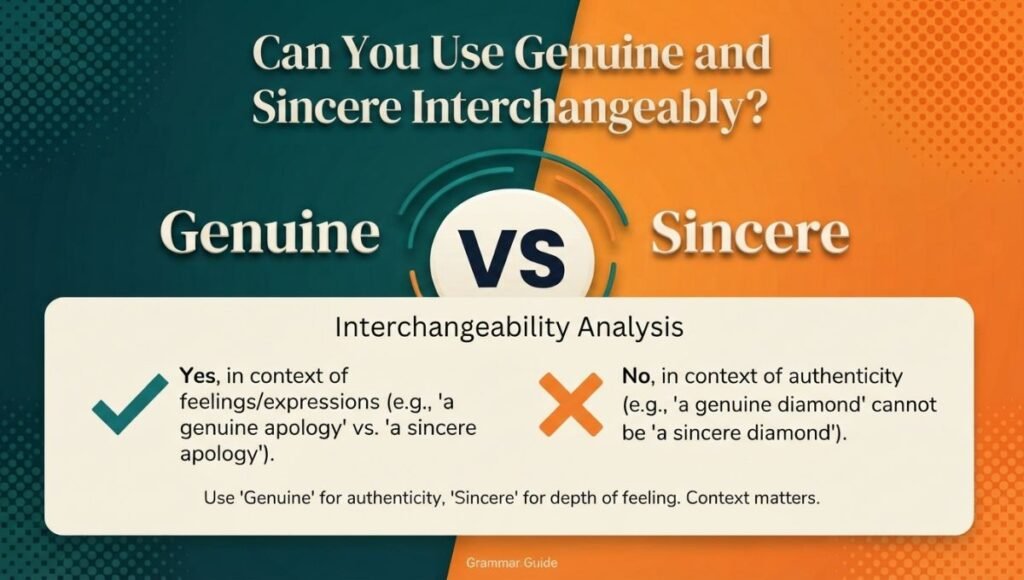 Can You Use Genuine and Sincere Interchangeably?