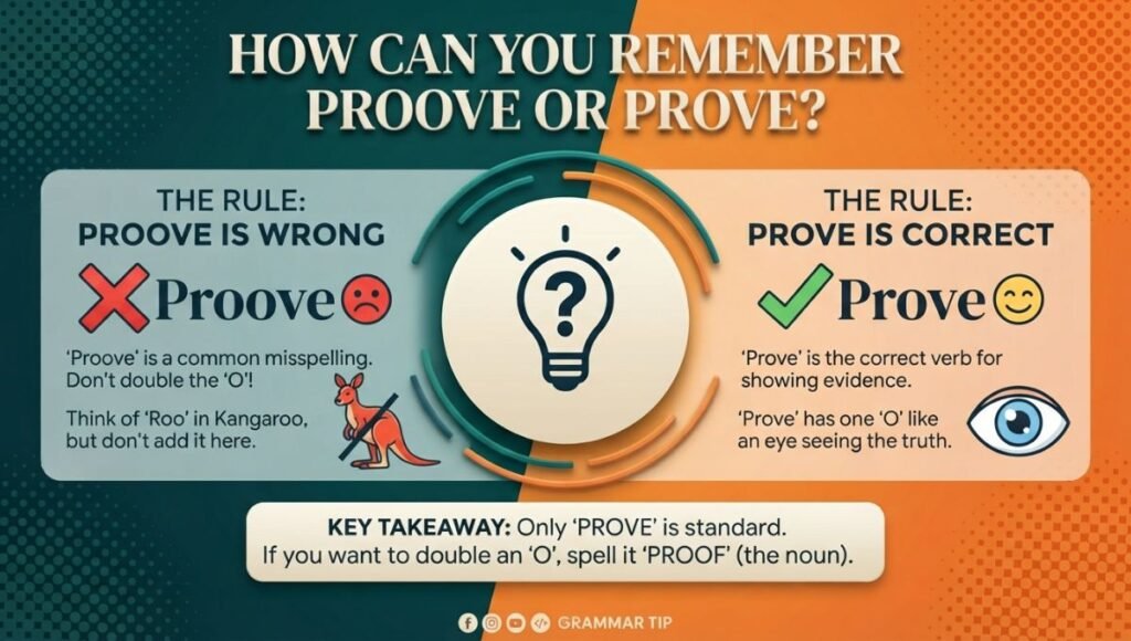 How Can You Remember Proove or Prove?