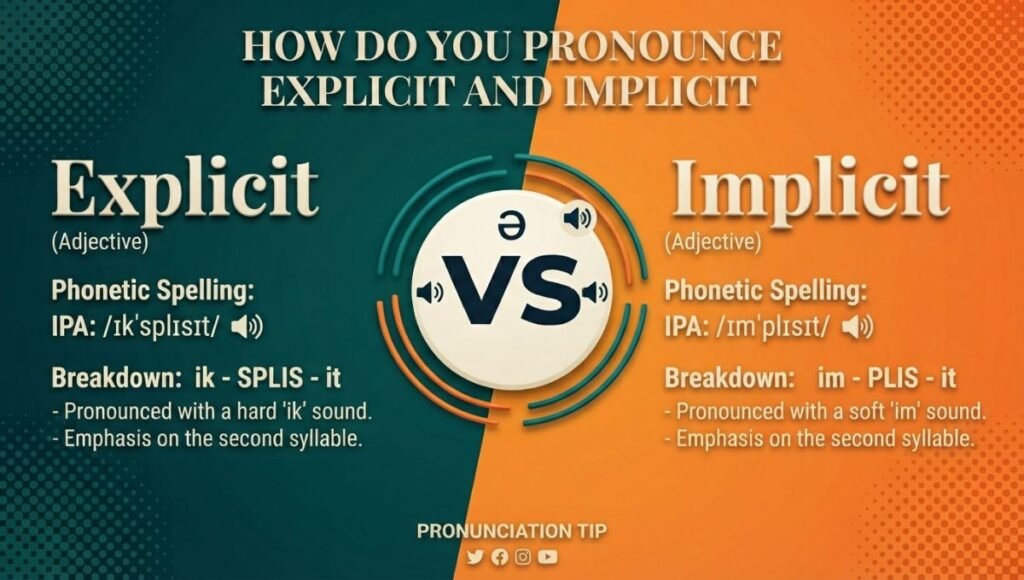 How Do You Pronounce Explicit and Implicit?