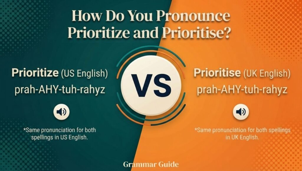 How Do You Pronounce Prioritize and Prioritise?