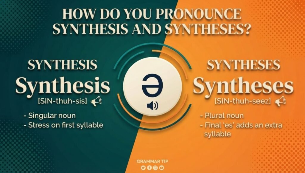 How Do You Pronounce Synthesis and Syntheses?