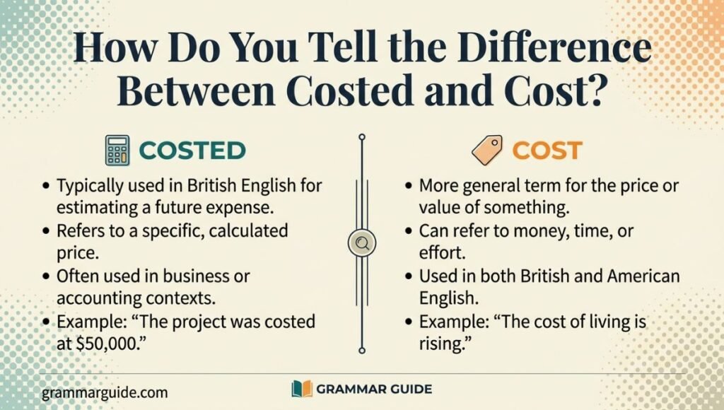 How Do You Tell the Difference Between Costed and Cost?