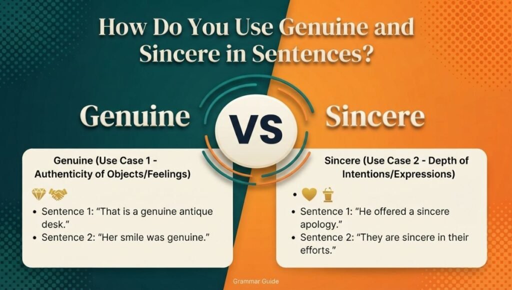 How Do You Use Genuine and Sincere in Sentences?