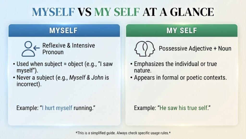 Myself vs My Self at a Glance