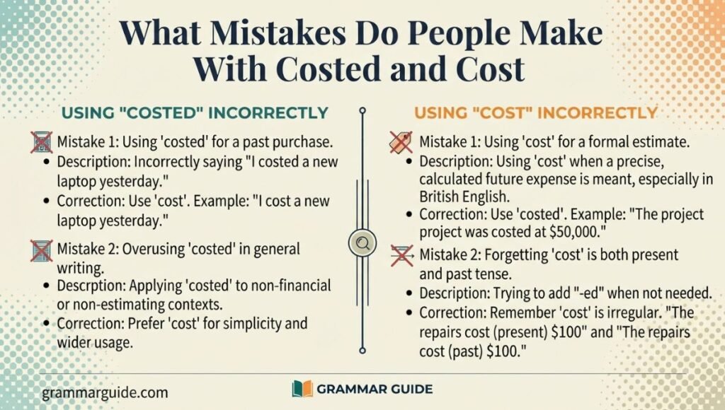 What Mistakes Do People Make With Costed and Cost?