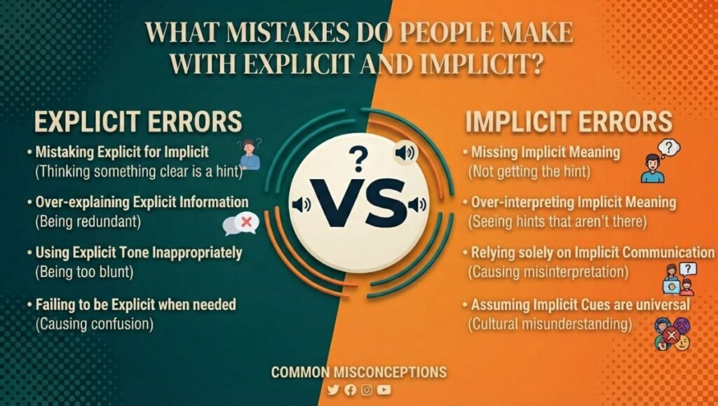 What Mistakes Do People Make With Explicit and Implicit?