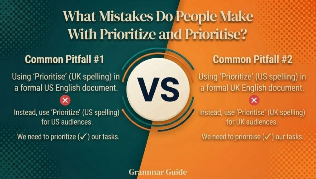 What Mistakes Do People Make With Prioritize and Prioritise?