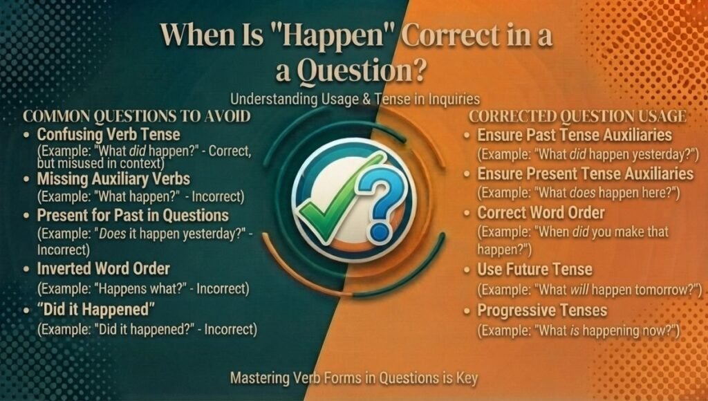 When Is "Happen" Correct in a Question?
