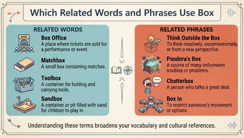 Which Related Words and Phrases Use Box?