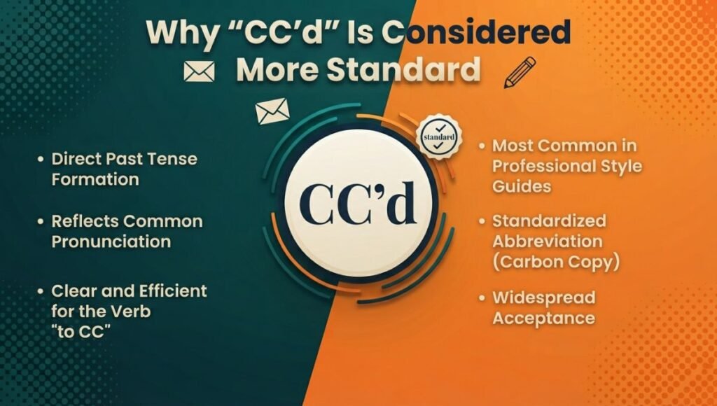 Why "CC'd" Is Considered More Standard
