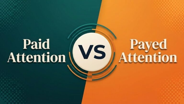 Paid Attention or Payed Attention