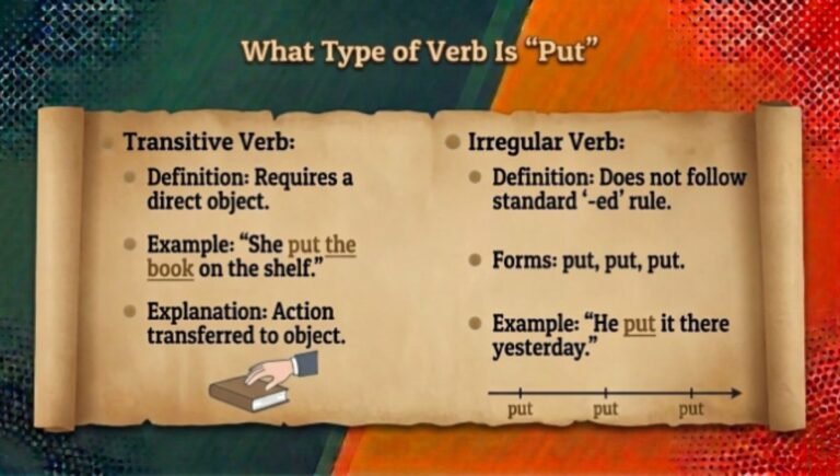 What Type of Verb Is "Put"
