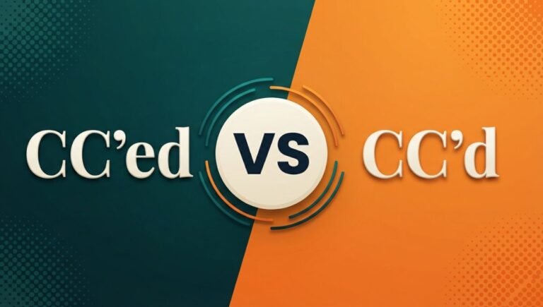 CC'ed or CC'd