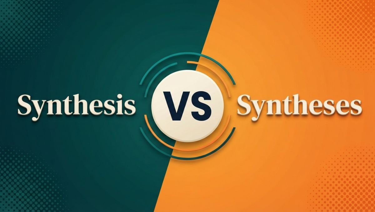 Synthesis vs Syntheses